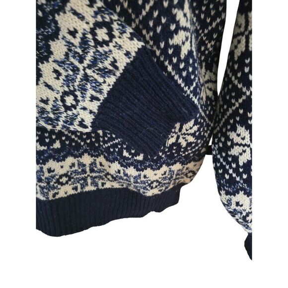 Vintage XXL Wool & Nylon Nordic Sweater Reindeer & Snowflake Pattern made in USA - Picture 5 of 9